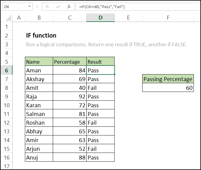 Excel-If-function