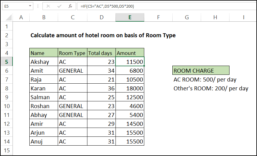 Excel-If-function