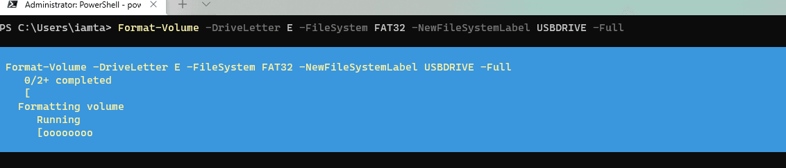 format-usb-drive-powershell
